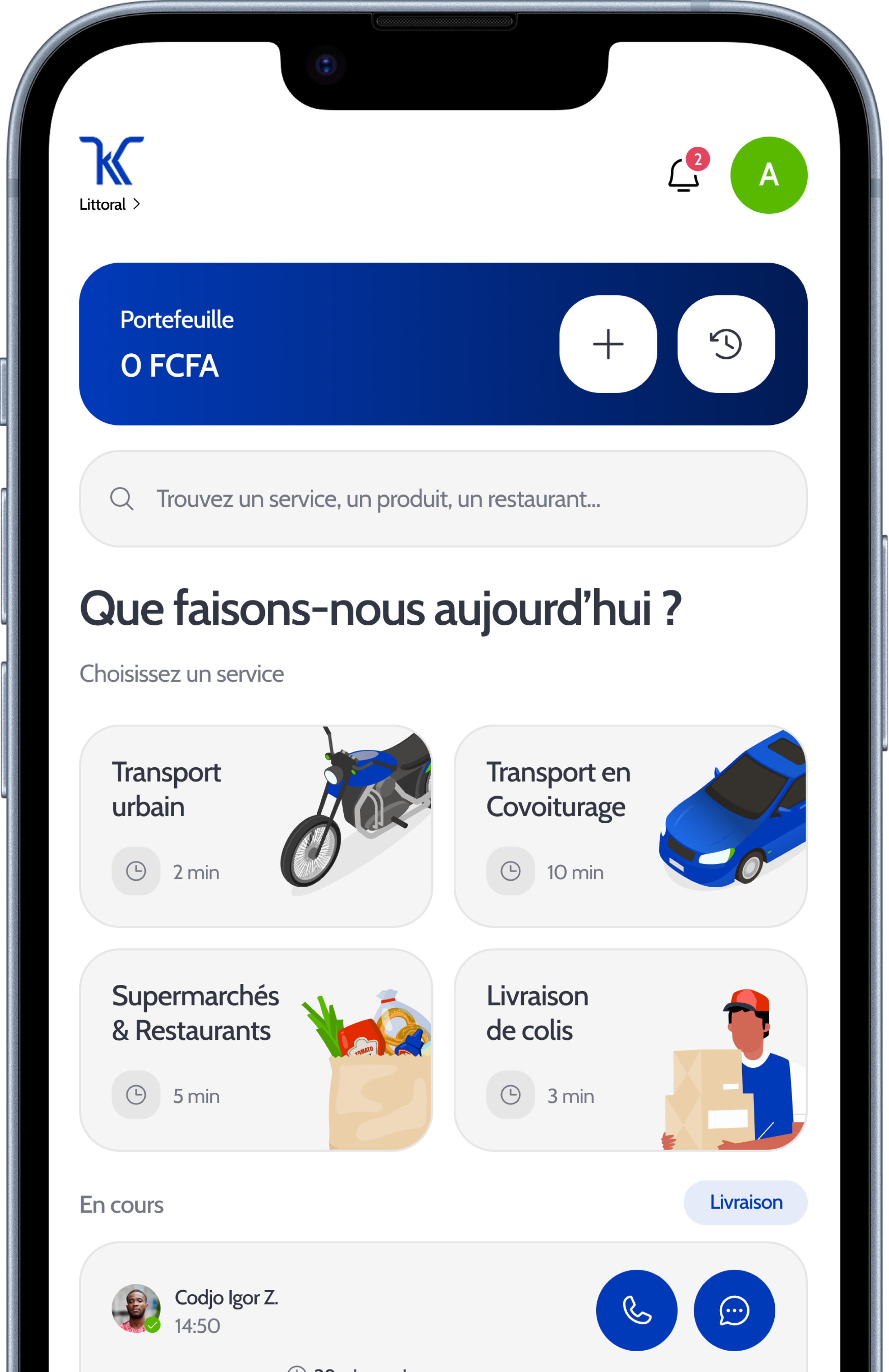 Aperçu de l'application côté client